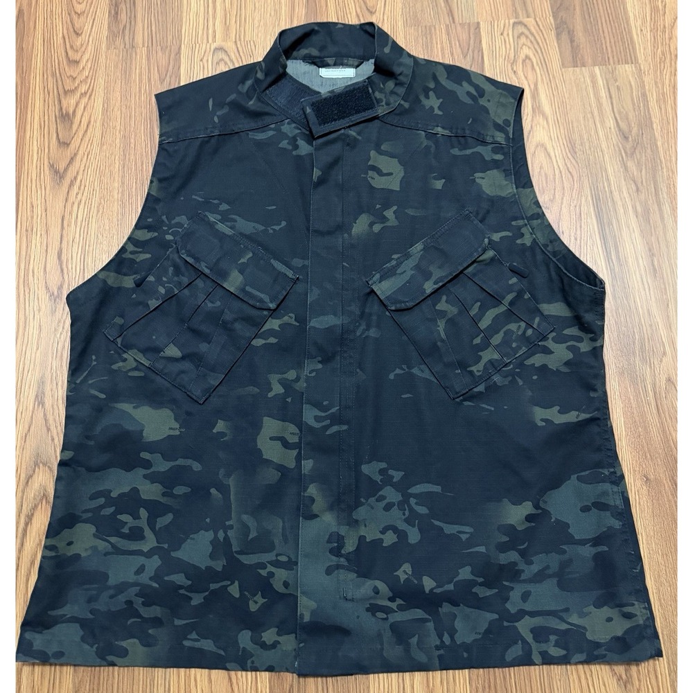 Tru-Spec Vest Mens Large Multicam Black Camo Ripstop Tactical Utility